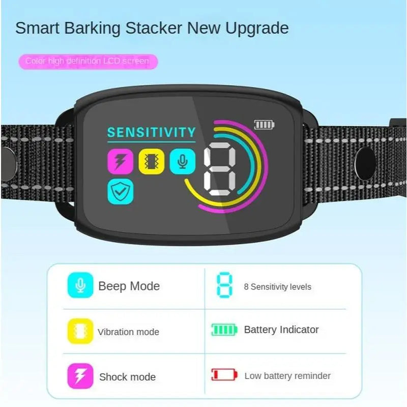 Smart Anti-Bark Dog Collar – Waterproof & Rechargeable Training Collar