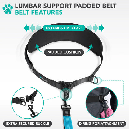 Petami Heavy-Duty Double Dog Leash with 360-Degree Swivel No-Tangle Coupler, Shock-Absorbing Bungee, Padded Handles, and Reflective Features for Medium and Large Dogs