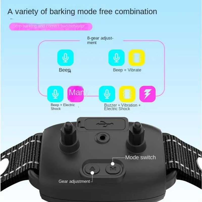 Smart Anti-Bark Dog Collar – Waterproof & Rechargeable Training Collar