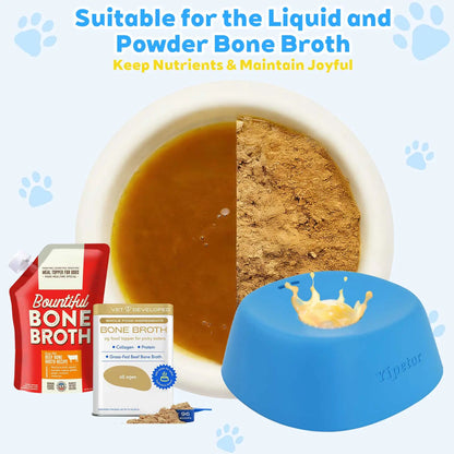Yipetor Slow Feeder Dog Bowls with Rolling Ball, Multi-Purpose Liquid Treat Feeder for Post-Operative Nutrition, Zen Disc Foldable Silicone Lick Pad, BPA-Free Puzzle Feeder for All Breeds