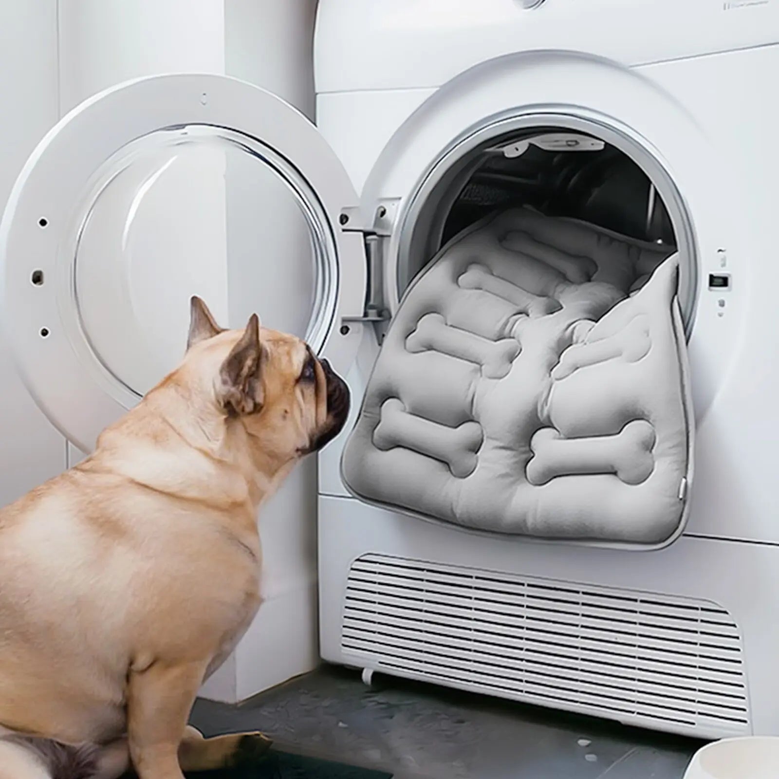 2Pcs Thicker Dog Cooling Mat for Dogs or Cats, Cute Bone Quiled Durable Non-Slip Long-Lasting Instant Cool Summer Pet Cooling Pad, No Geal No Electric Portable Lightweight Washable Indoor Outdoor Cold Kennel Crate Bed for Large Dogs, Grey #Summervibes