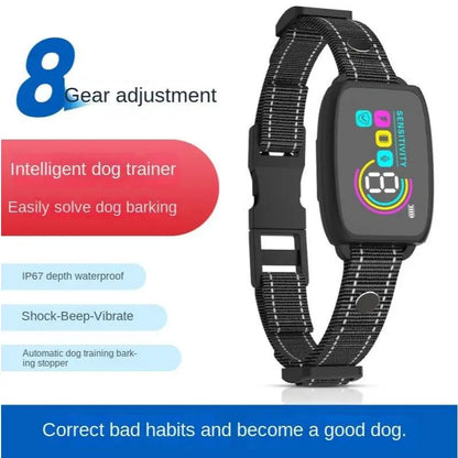 Smart Anti-Bark Dog Collar – Waterproof & Rechargeable Training Collar